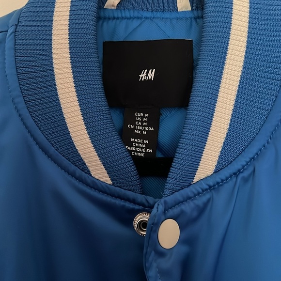 H&M Oversized Fit Satin Baseball Jacket Chicago Music House - Picture 4 of 4